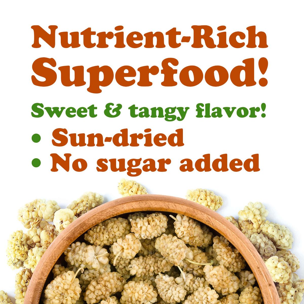 Moras Blancas Deshidratadas Orgánicas - por Food To Live - Imagen 8