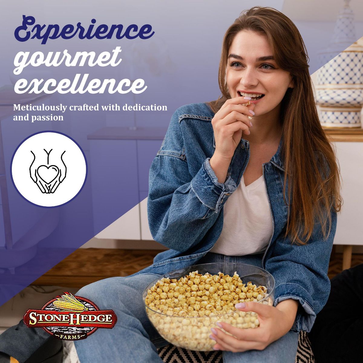 Palomitas Stonehedge Farms Sabor a Rollo de Canela | Tarrina Grande 28 oz | Ideal para Fiestas y Navidad - Imagen 6