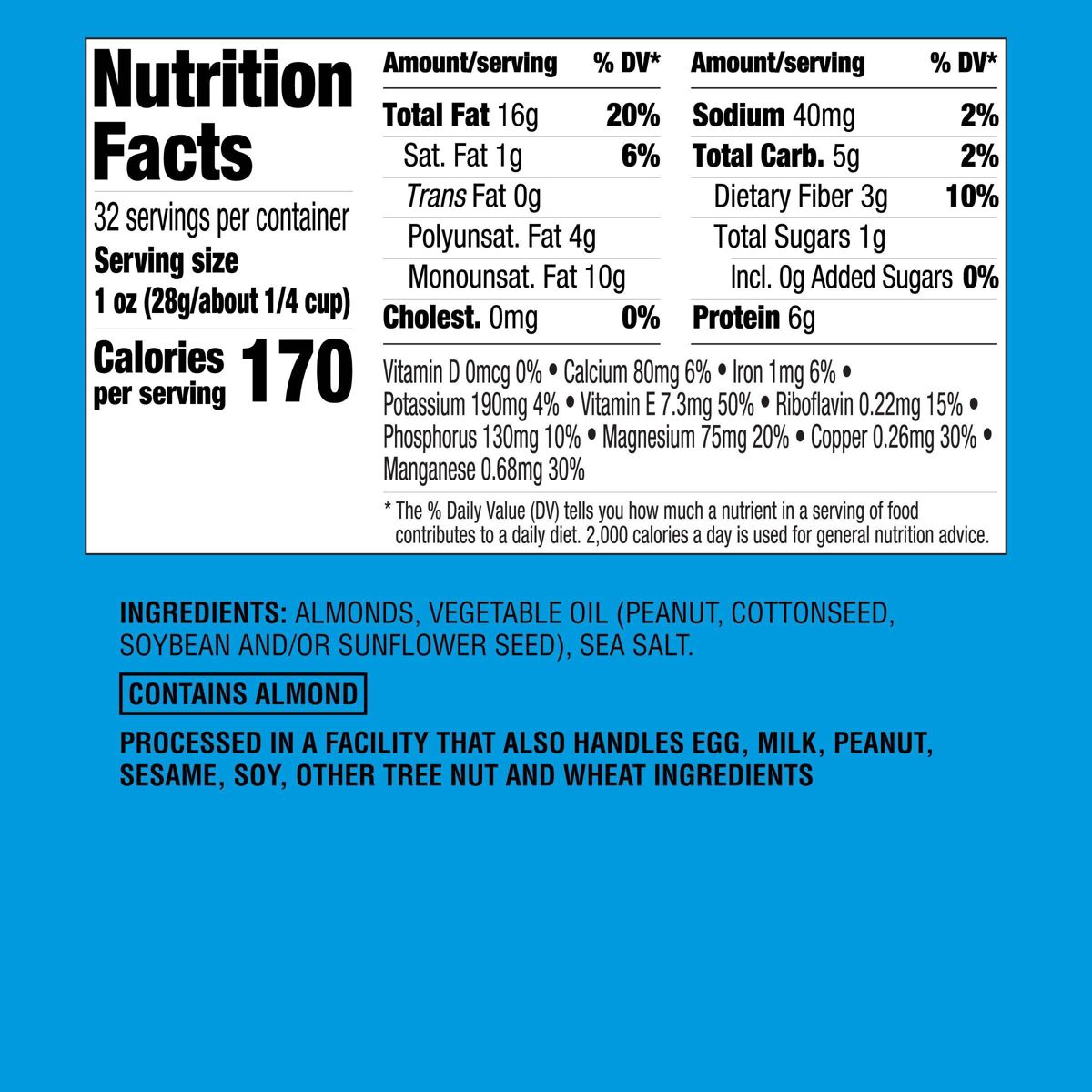 Almendras tostadas con poca sal - 32 oz - Good & Gather™ - Imagen 5