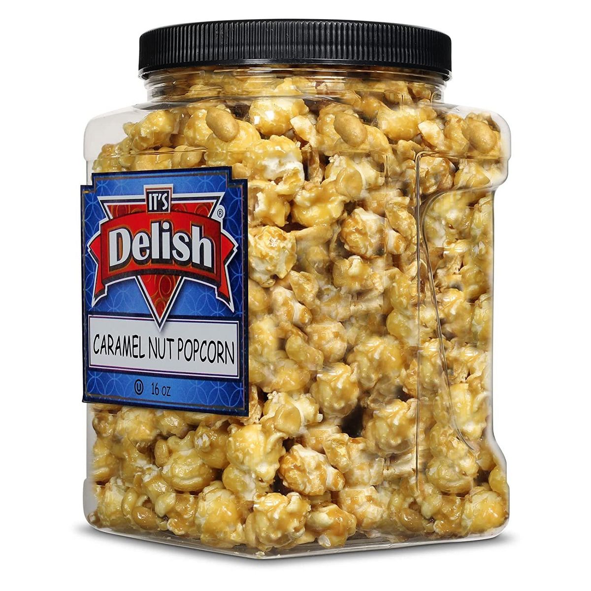 Palomitas de caramelo con cacahuates It's Delish, envase jumbo de 16 OZ - Imagen 5