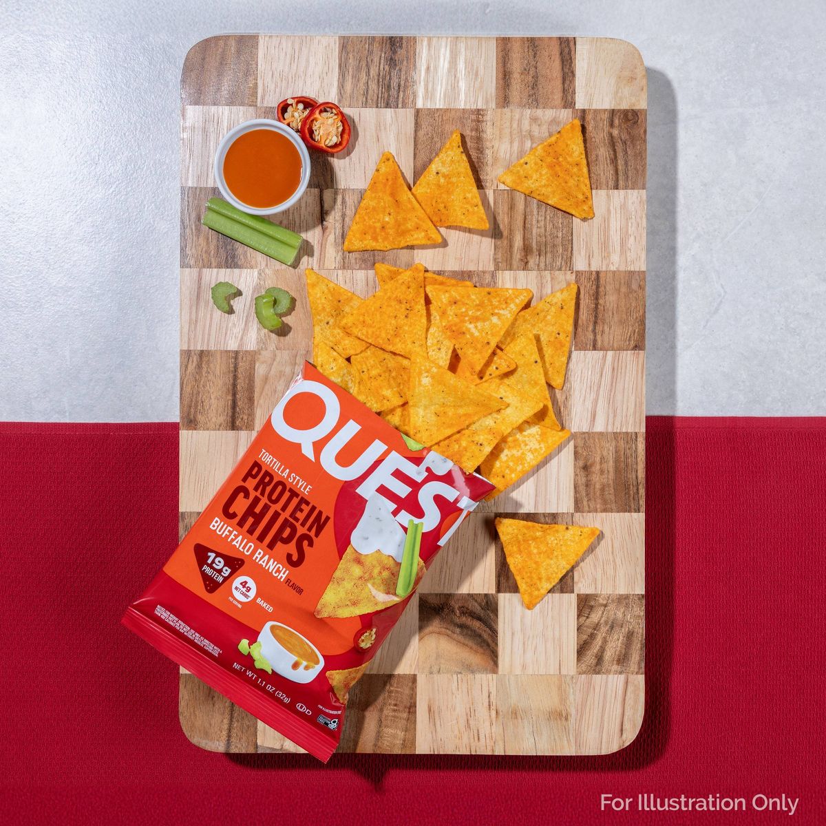 Quest Nutrition Tortilla Style Protein Chips - Salsa Buffalo Ranch - Imagen 6