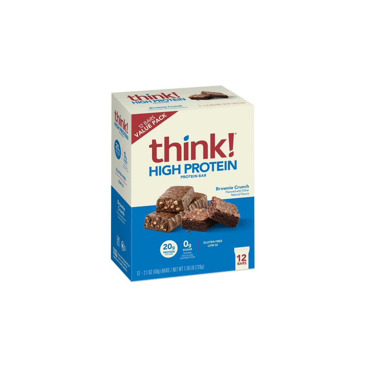 think! Barras Crujientes de Brownie con Alto Contenido de Proteína - Imagen 2