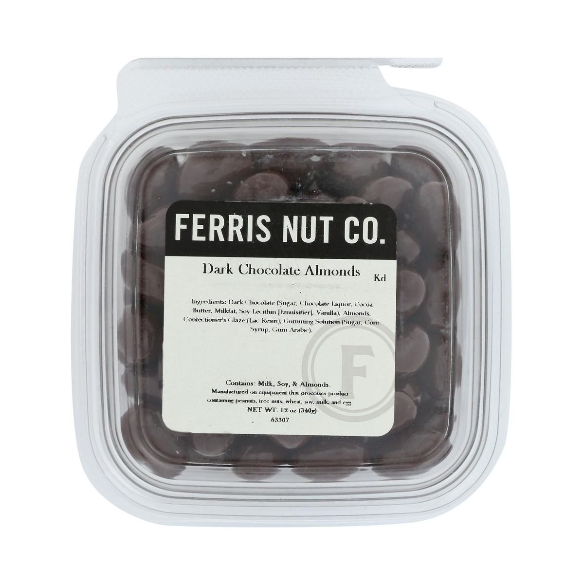 Ferris Nut Co Almendras Cubiertas de Chocolate Oscuro - Paquete de 12 - 12 OZ - Imagen 3