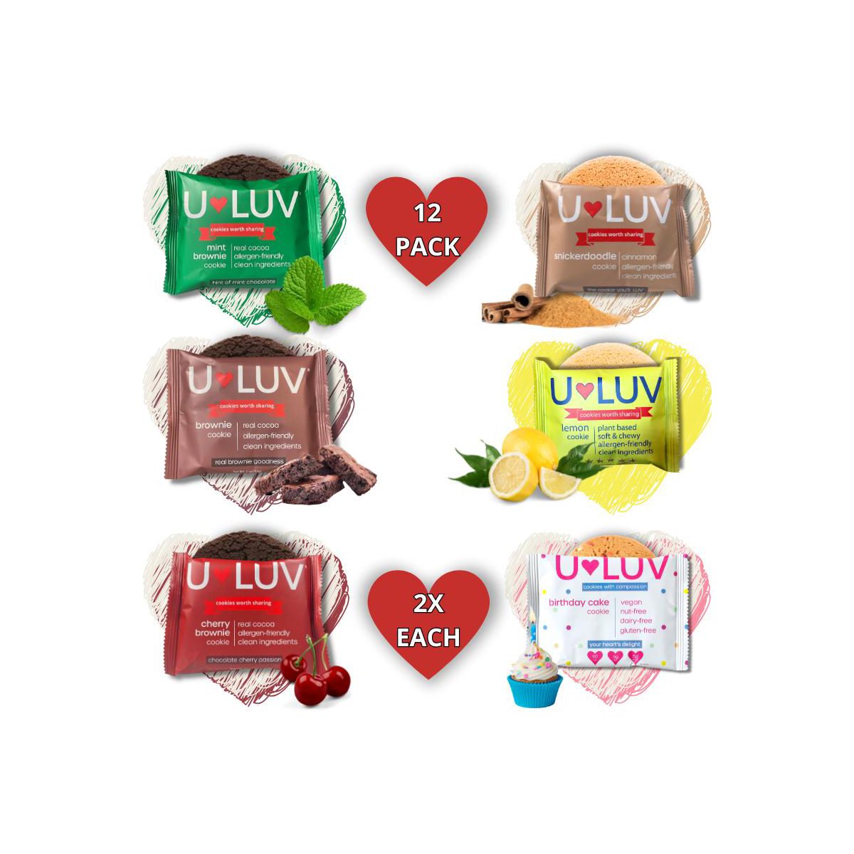 Galletas Variedad U-LUV Foods, Paquete de 12 - Imagen 5