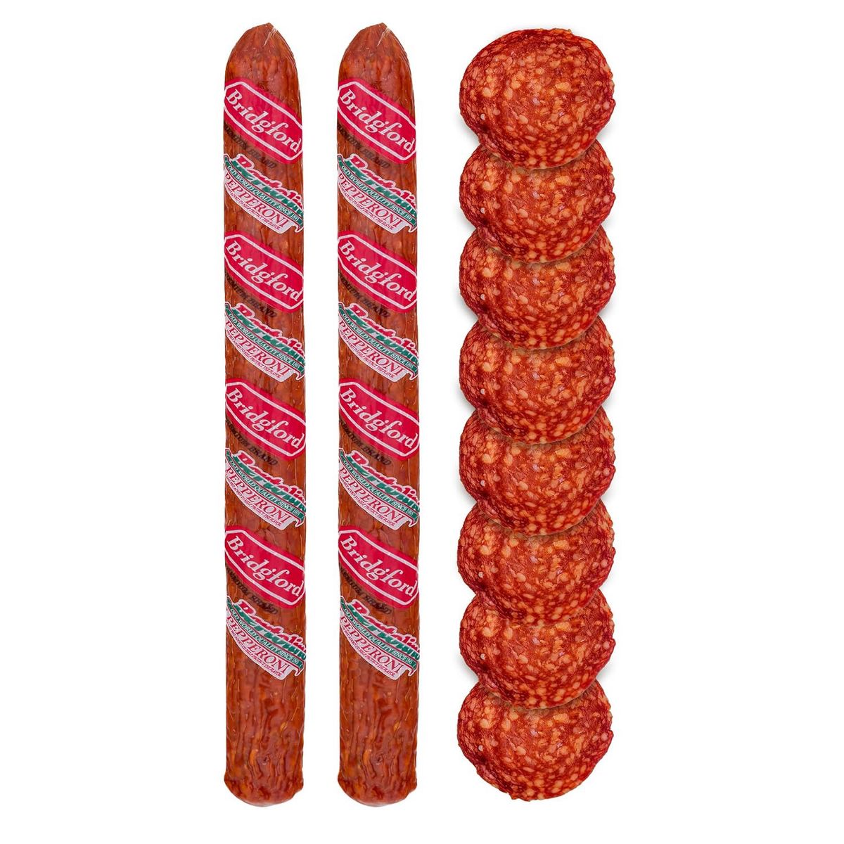 Palo de Pepperoni Bridgford Old World 16 oz - Ahumado Natural para Pizza y Sándwiches - Snack Alto en Proteína, Cero Carbohidratos, Keto.