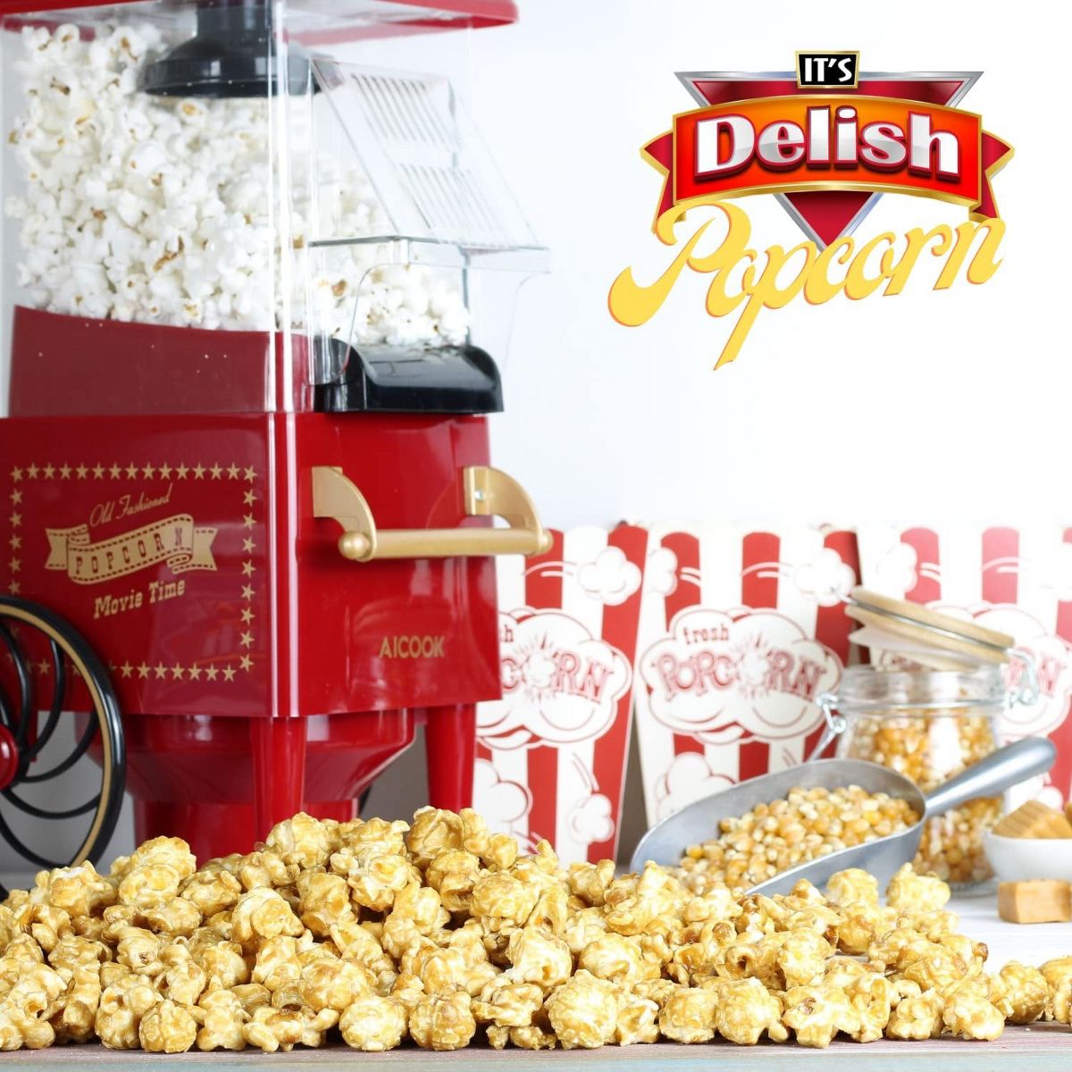 Palomitas de Caramelo y Canela de It's Delish, Contenedor Jumbo de 16 OZ - Imagen 6
