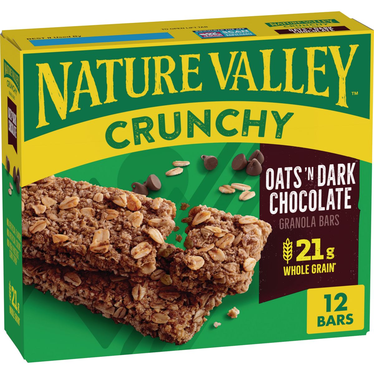 Nature Valley Barras de Granola Crujiente Avena y Chocolate Oscuro - 12ct/8.94oz - Imagen 2