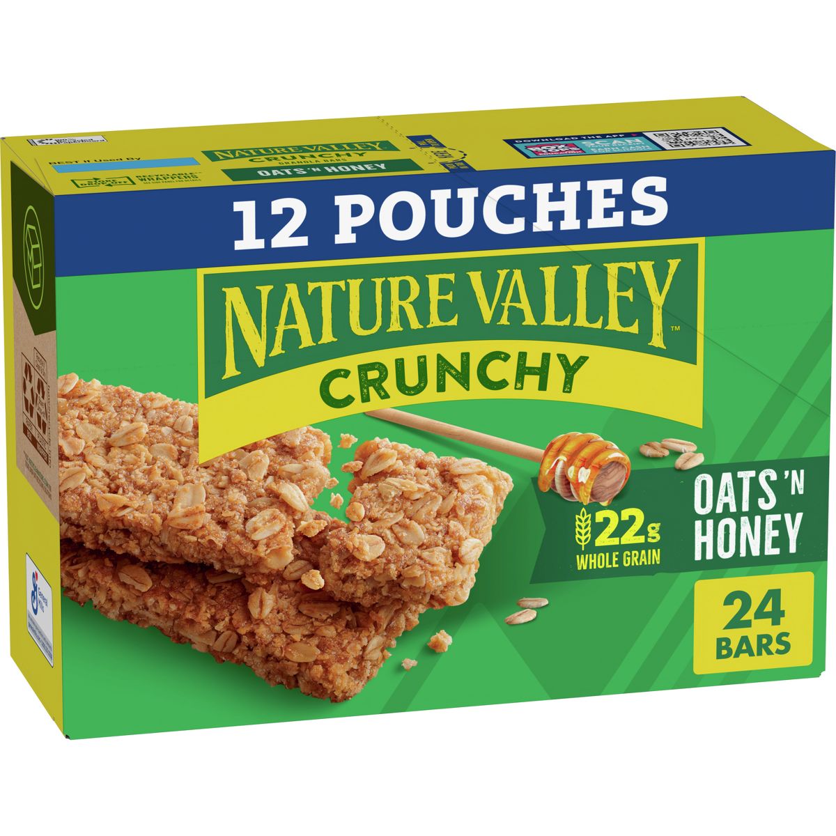 Nature Valley Barras de Granola Crujiente Avena y Miel - 12ct/17.88oz - Imagen 2