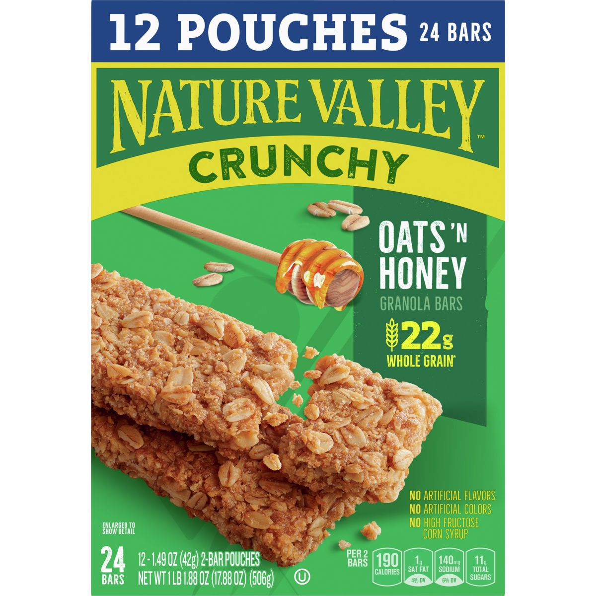 Nature Valley Barras de Granola Crujiente Avena y Miel - 12ct/17.88oz - Imagen 5