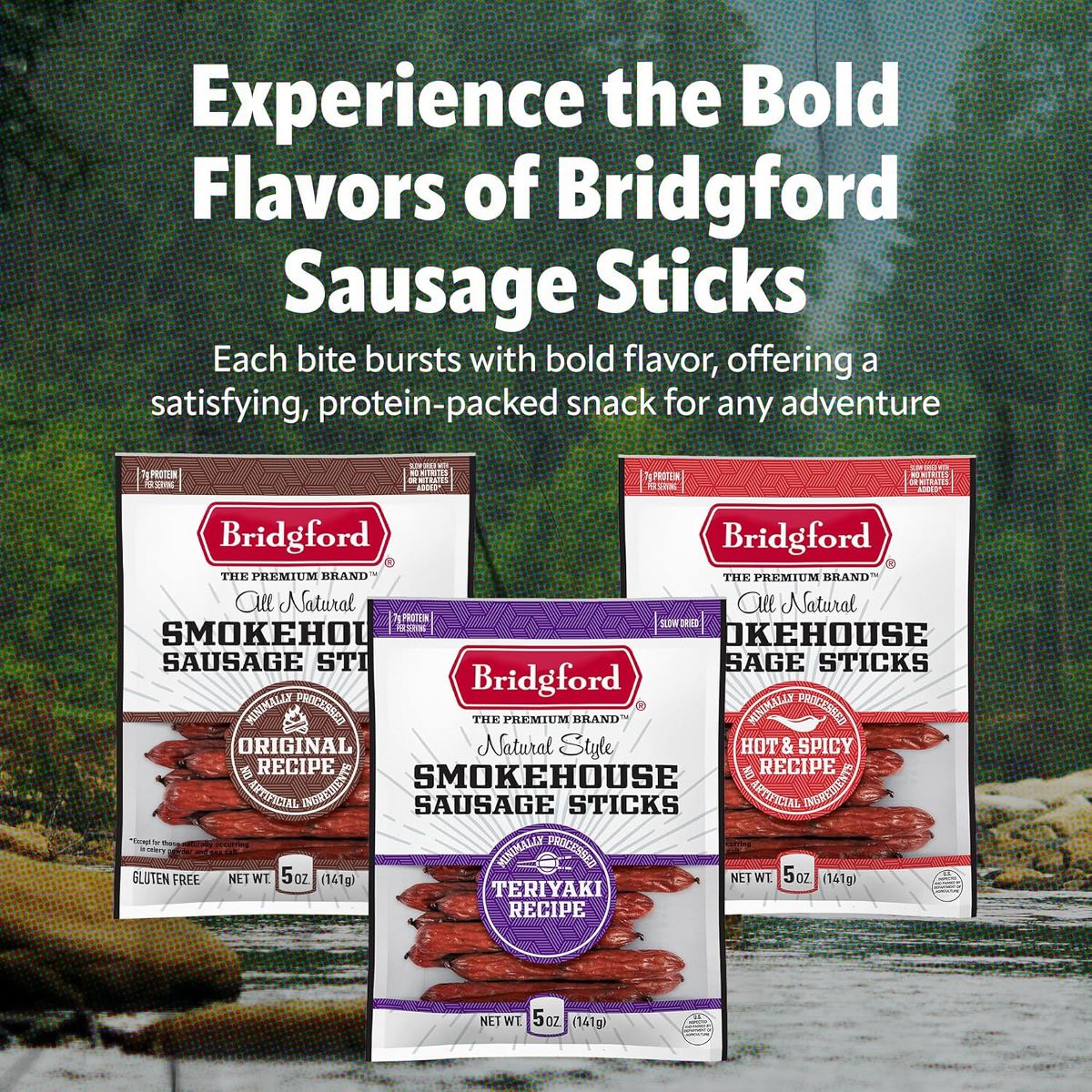 Bridgford Smokehouse Salchichas en Palito Picantes y Especiadas 5 oz - Salchichas Ahumadas Sin Gluten y Alto en Proteína para Diversas Preferencias Alimenticias - Imagen 4
