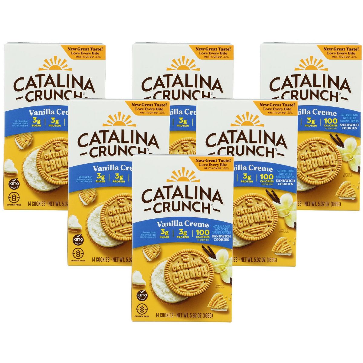 Galleta Sandwich Catalina Crunch Sabor Vainilla y Crema - Caja con 6/5.9 oz - Imagen 2