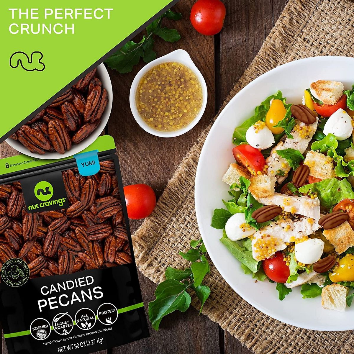 Nueces Pecanas Garapiñadas con Miel y Praliné, sin cáscara por Nut Cravings - Imagen 11