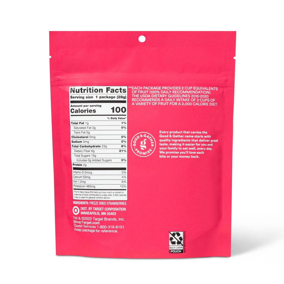 Rebanadas de Fresa Liofilizadas - 1 oz - Good & Gather™ - Imagen 4