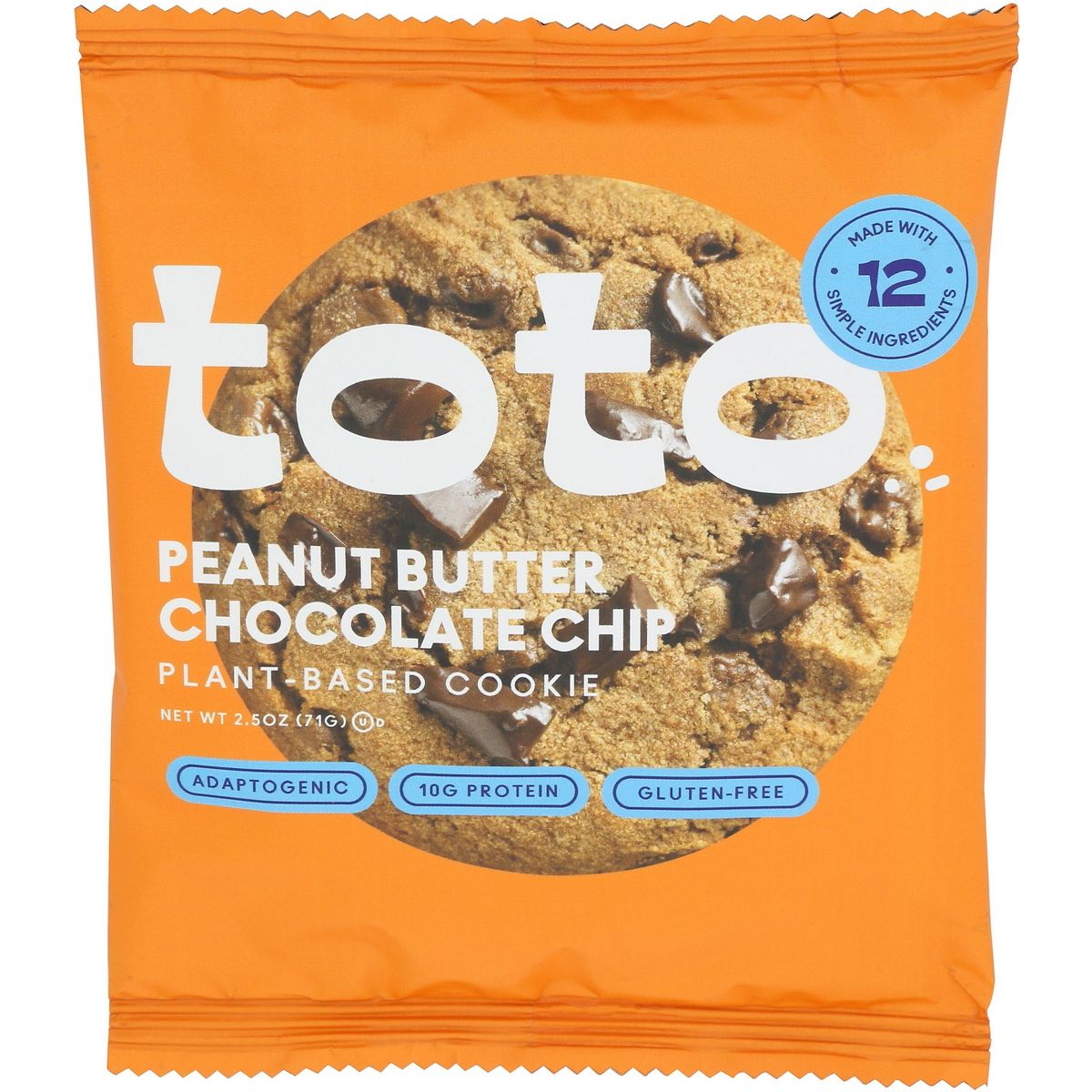 Galleta Toto Foods Mantequilla de Cacahuate con Chispas de Chocolate - 2.5 oz (Caja con 10) - Imagen 2