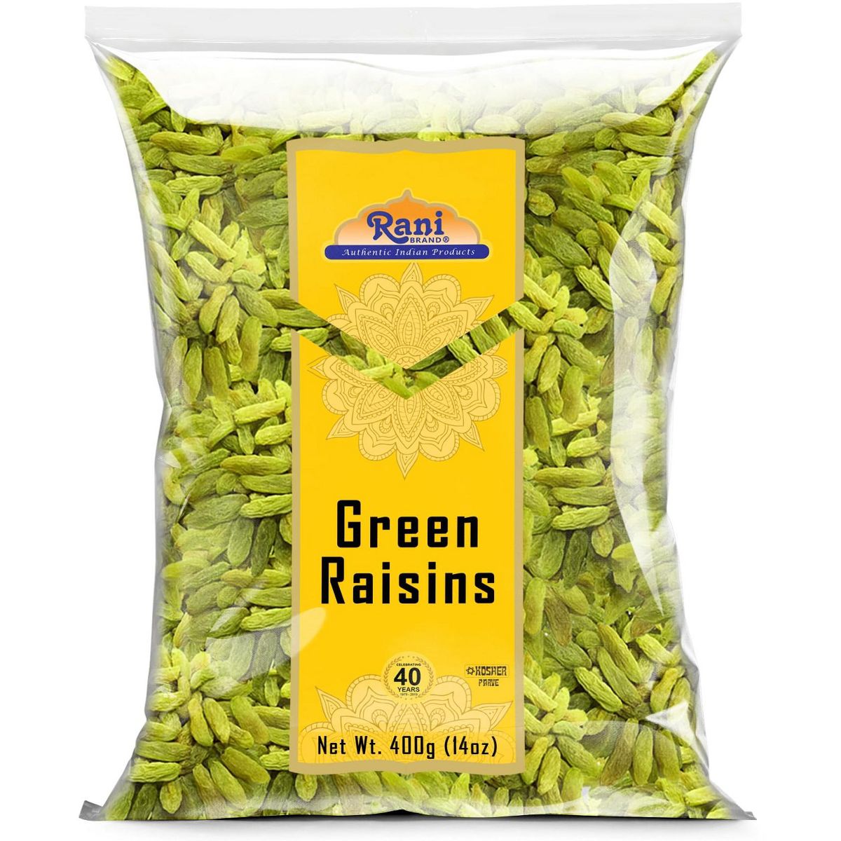 Pasas Verdes - 14 oz (400 g) - Rani Brand Authentic Indian Products - Imagen 2