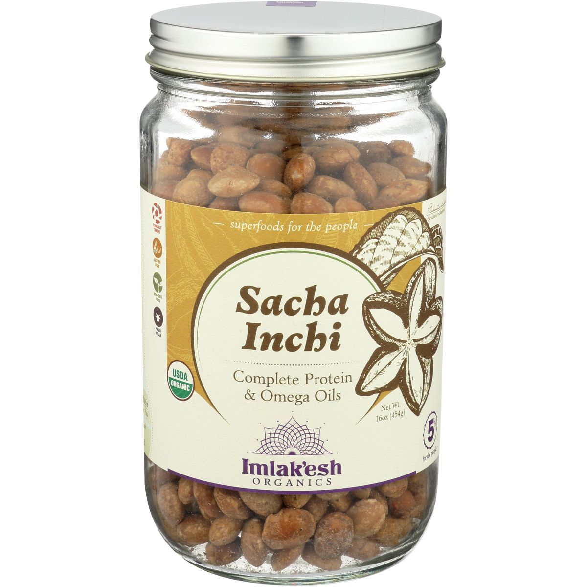 Semillas de Sacha Inchi Orgánicas Imlak'esh Wild Hrv - Caja con 6 - 16 oz - Imagen 3