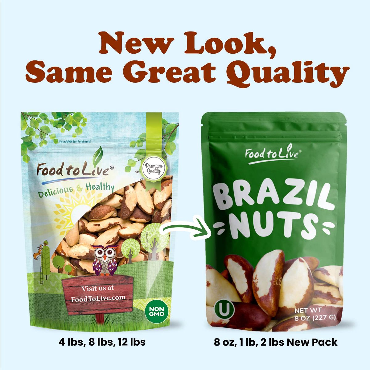 Nueces de Brasil — Verificadas No Transgénicas, Crudas, Enteras, Sin Cáscara, Sin Sal, Kosher, Veganas, Keto, Amigables con la Dieta Paleo, Granel, Buena Fuente de Selenio. - Imagen 8