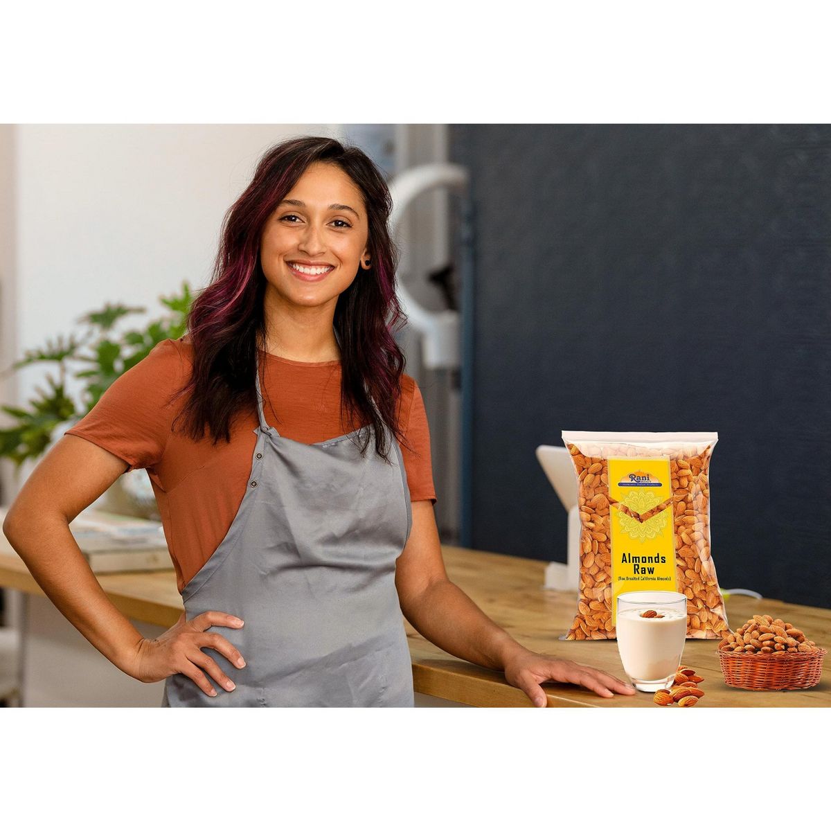 Rani Brand Authentic Indian Foods - Almendras, Crudas Enteras Con Cáscara - Imagen 3