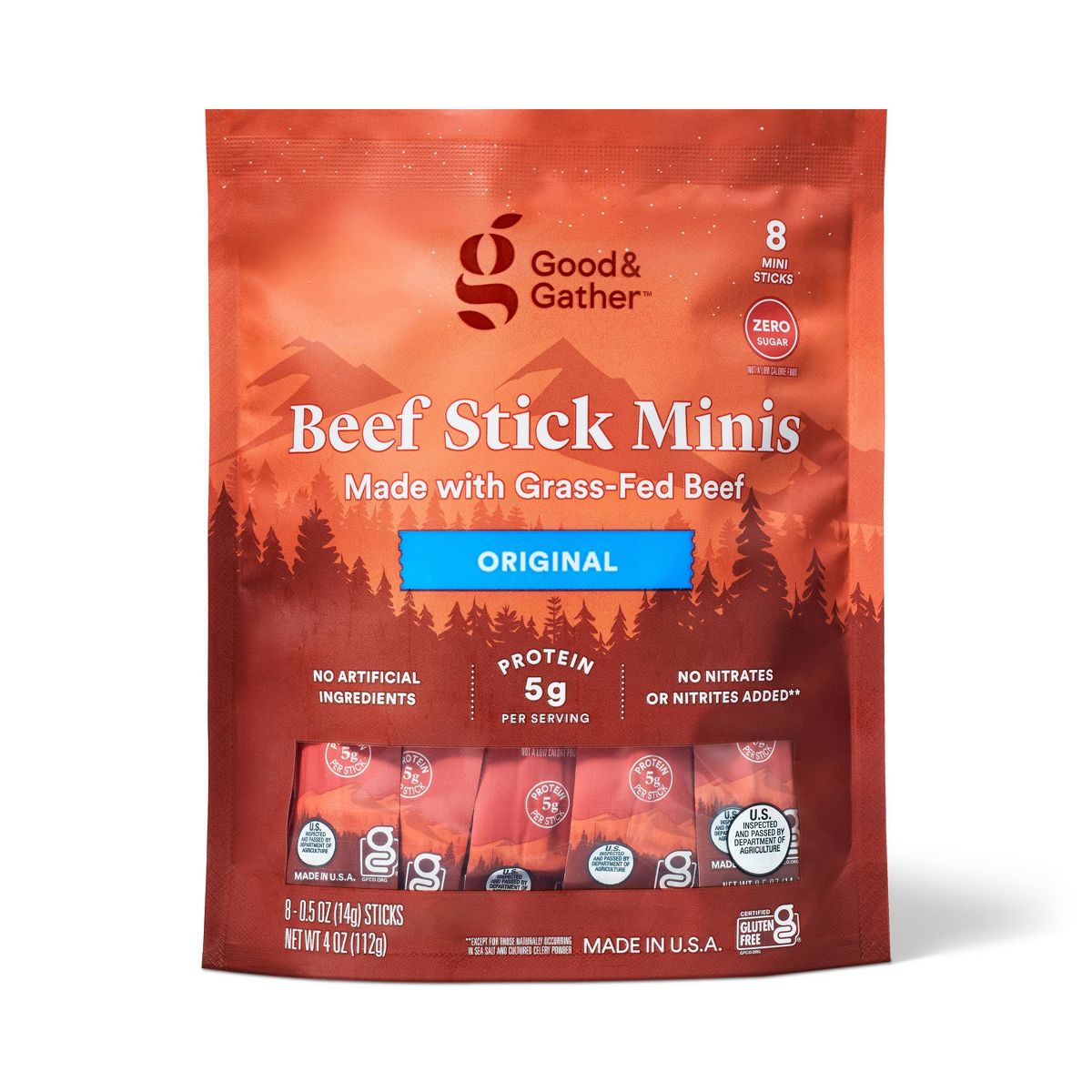 Palitos de Carne de Res Miniatura Originales - 5g de Proteína - 4oz/8ct - Good & Gather™ - Imagen 2