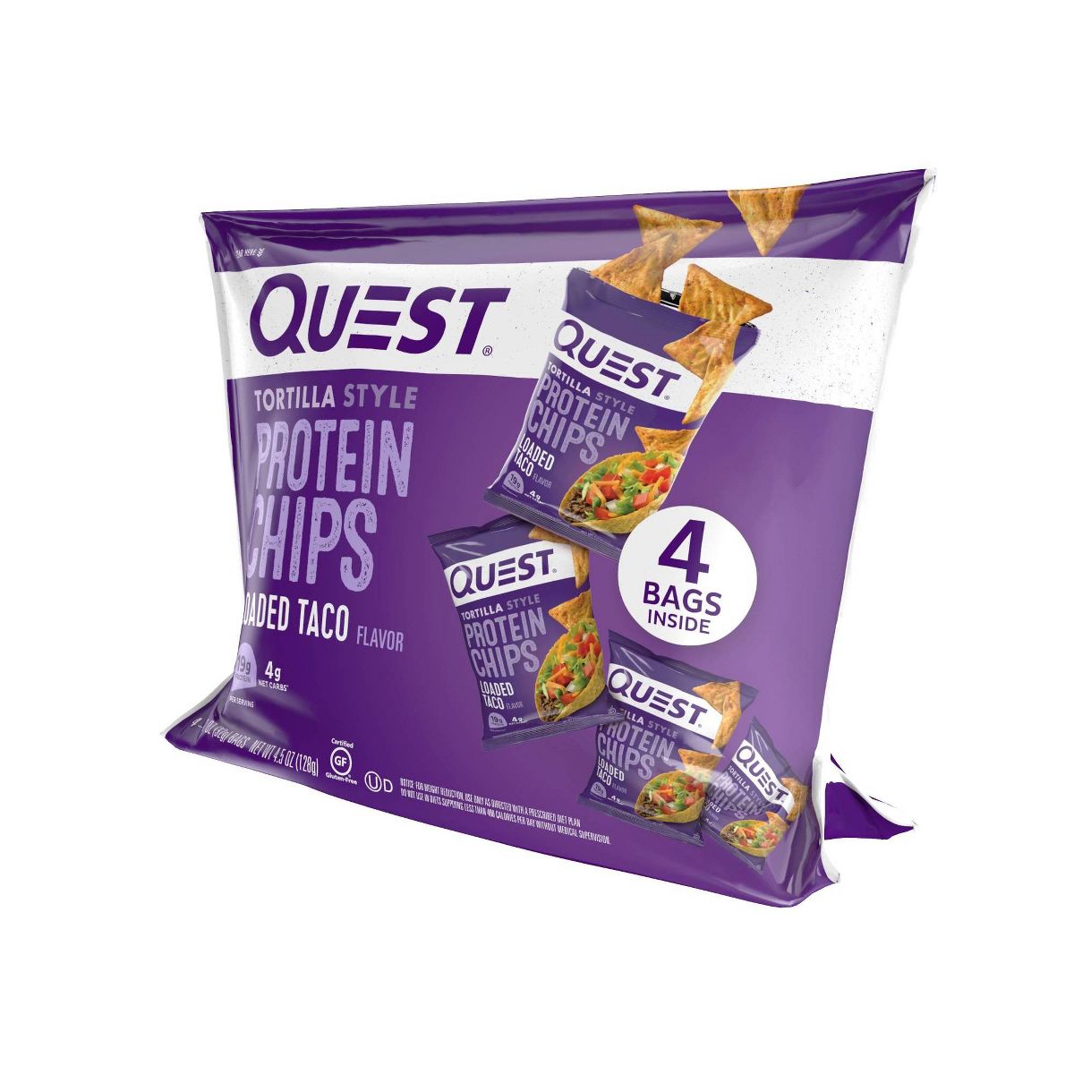 Quest Nutrition Tortilla Style Protein Chips - Loaded Taco - Imagen 4