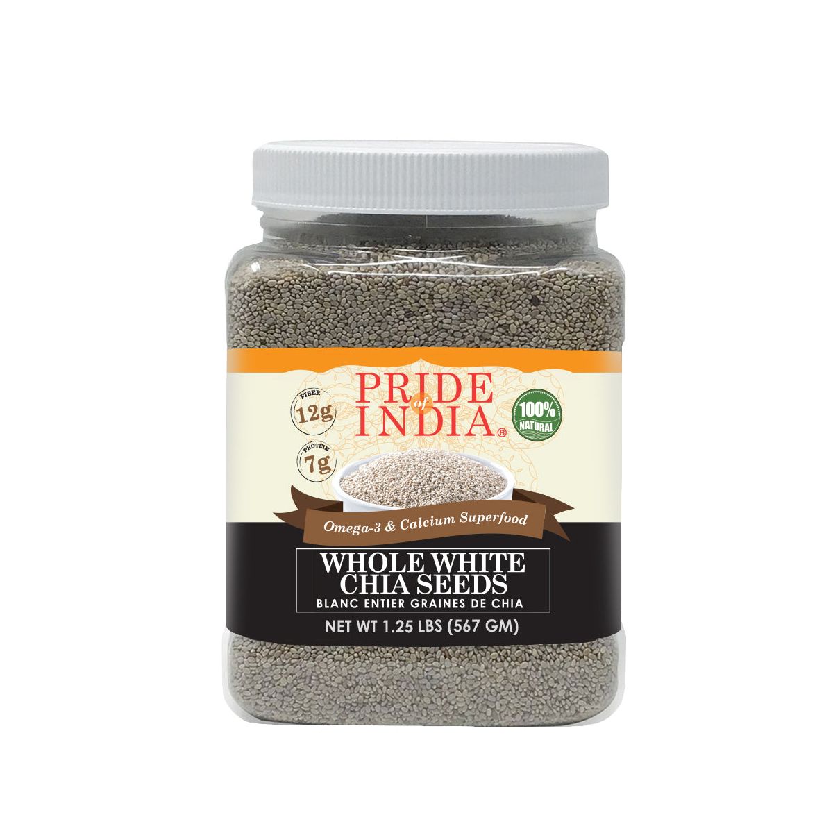 Semillas de Chía Blanca PRIDE OF INDIA