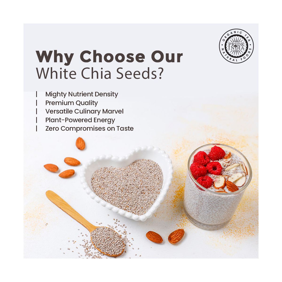 Semillas de Chía Blanca PRIDE OF INDIA - Imagen 4