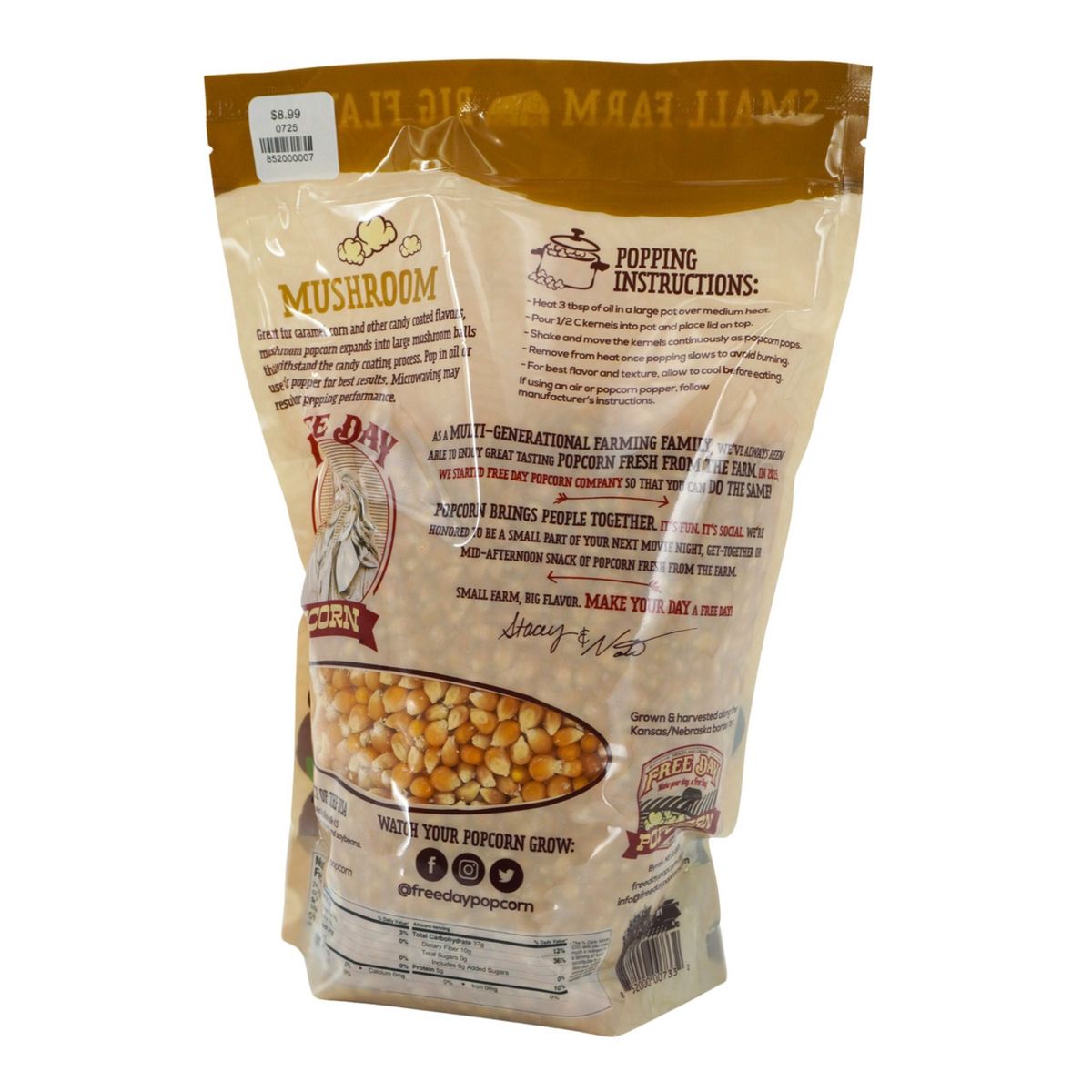 Palomitas de Maíz Sin Reventar No Transgénicas Free Day de 3 lb - Paquete de 2 - Imagen 4