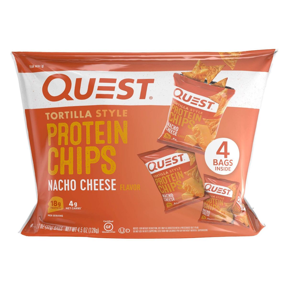 Quest Nutrition Tortilla Style Protein Chips - Nacho - Imagen 2