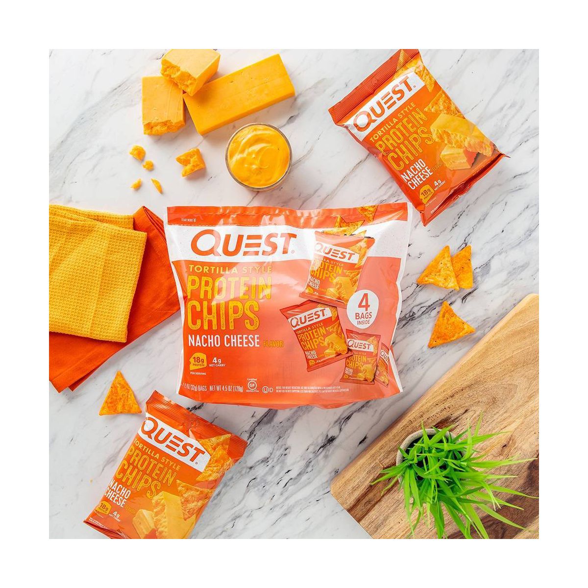 Quest Nutrition Tortilla Style Protein Chips - Nacho - Imagen 9