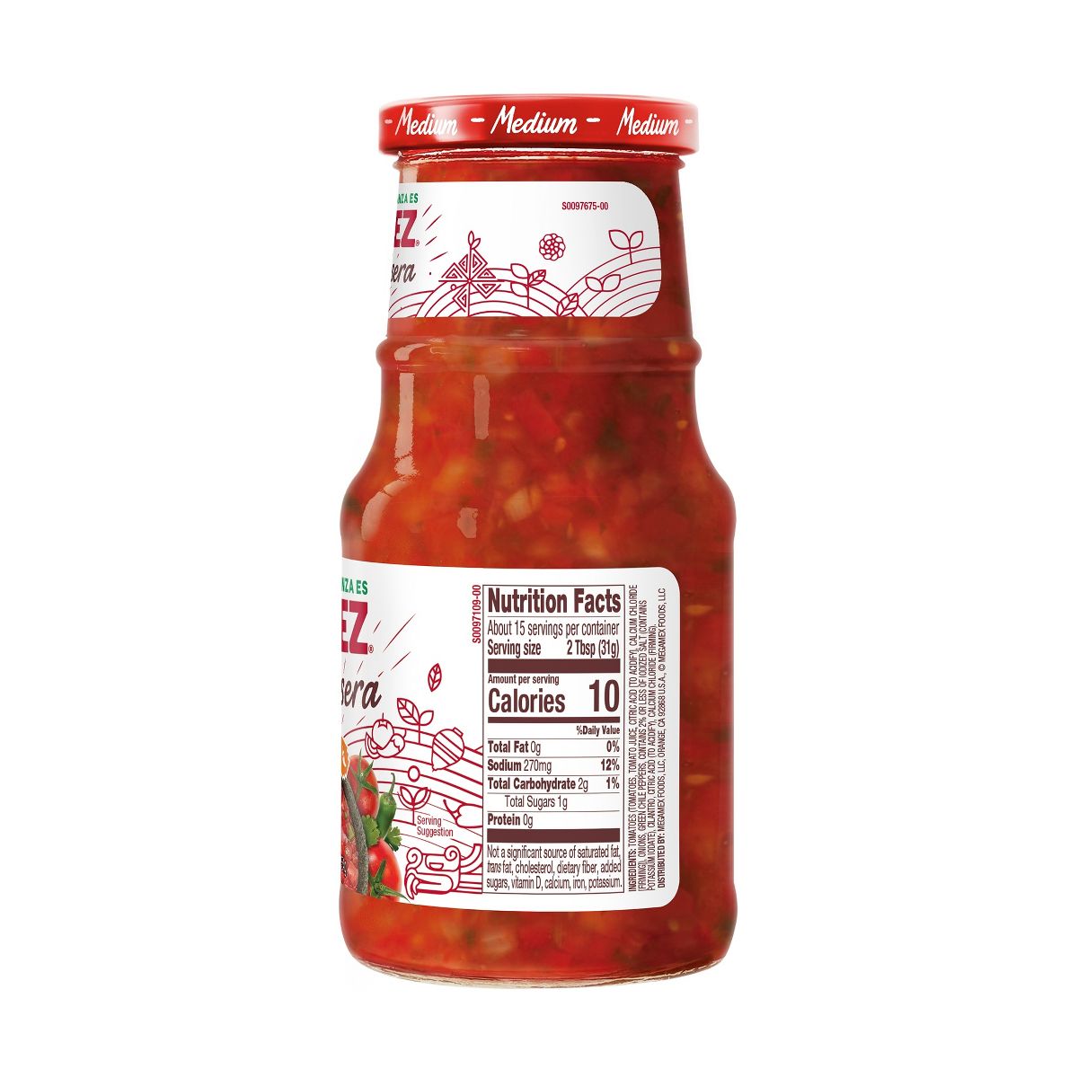 Herdez Casera Salsa Mediana 16 oz - Imagen 3