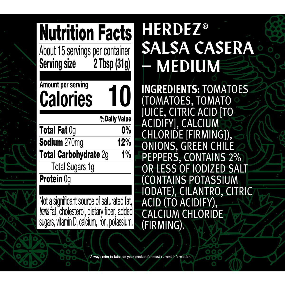 Herdez Casera Salsa Mediana 16 oz - Imagen 8