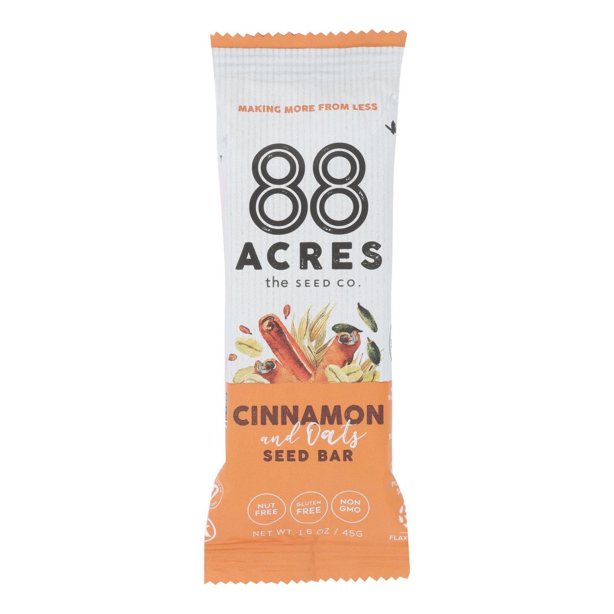 88 Acres Barras de Semillas con Canela y Avena - 9 barras, 1.6 oz - Imagen 3