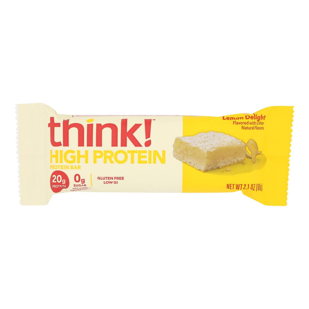 Think - Barra de Proteína Alta - Sabor Limón Delicioso - Paquete de 10 - 2.1 oz