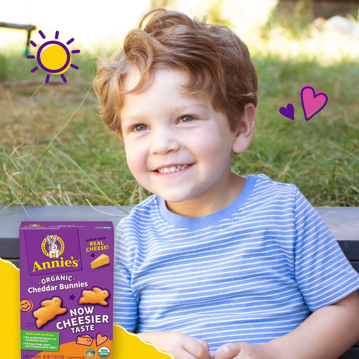 Annie's Organic Cheddar Bunnies Galletas Saladas Horneadas - 7.5 oz - Imagen 4