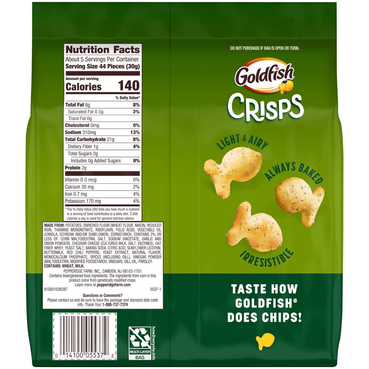 Goldfish Crisps Galletas Sabor Pepinillos Encurtidos Picantes - 6.25 oz - Imagen 10
