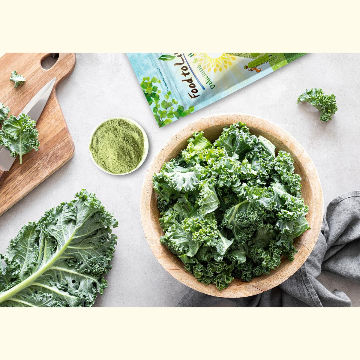 Polvo de Kale Orgánico - No Transgénico, Elaborado de Hojas Enteras Crudas Secas, Vegano, a Granel - Imagen 5