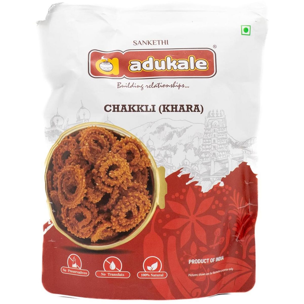 Combo de Botanas Picantes Tradicionales GSS & Adukale – Kayi Kodubale, Khara Chakkli, Kara Boondi y Mezcla Especial (Paquete de 4 Variedades) - Imagen 4