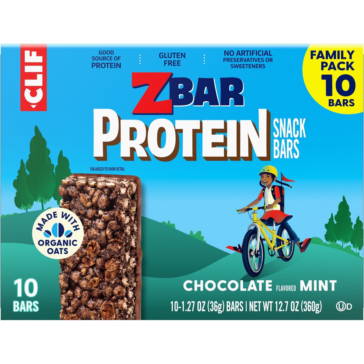 CLIF Kid ZBAR Proteína Barritas de Snack Sabor Chocolate con Menta - Imagen 3