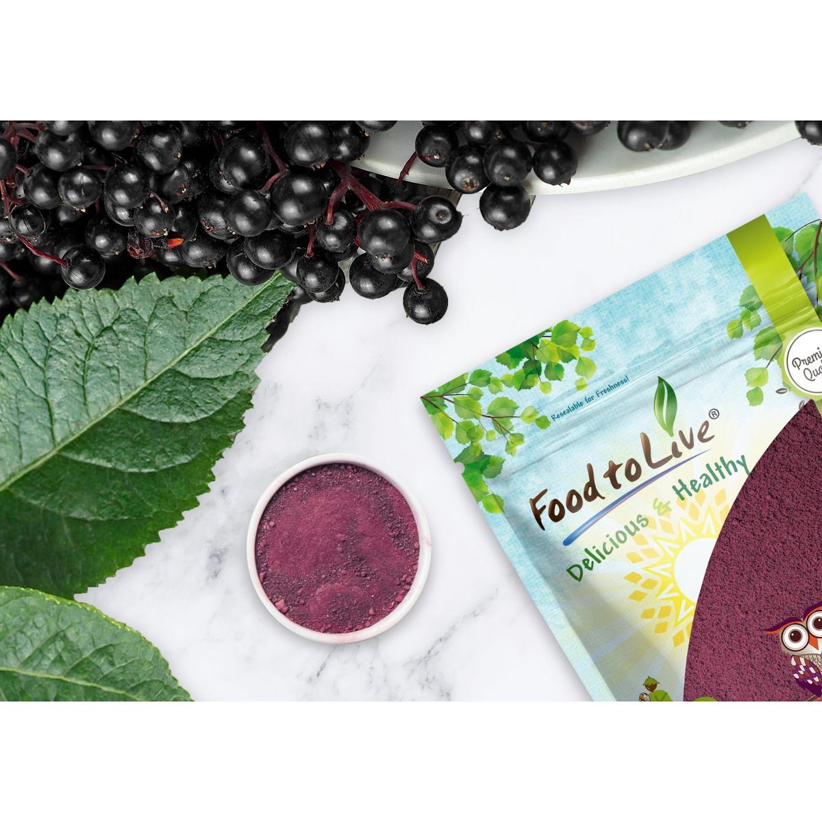 Polvo de Jugo de Saúco Negro - por Food To Live 0.75 lb - Imagen 7