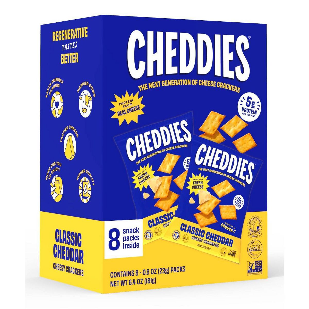 Cheddies Galletas Clásicas Sabor Queso Cheddar - Multipack de 0.8 oz / 8 ct