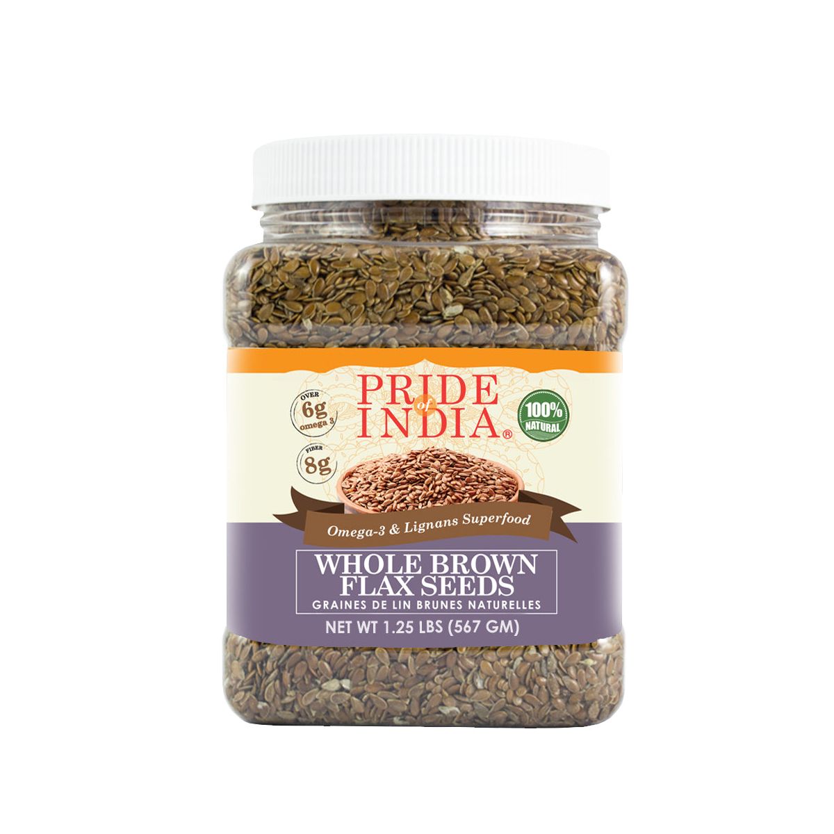 Semillas de Linaza Marrón PRIDE OF INDIA - Imagen 2