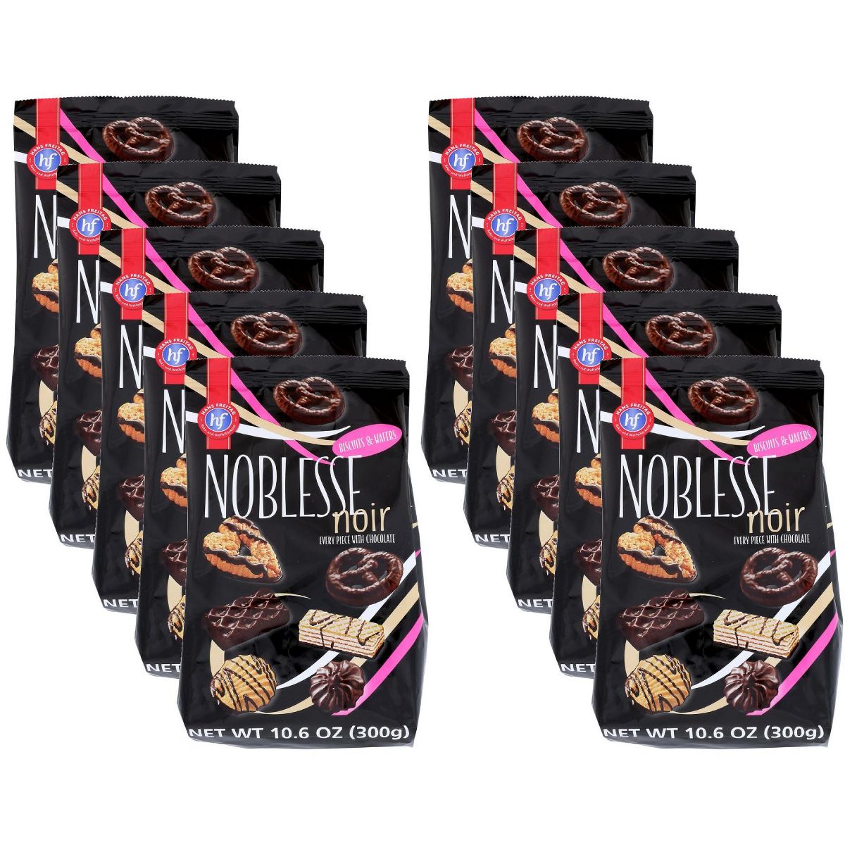 Galletas de Chocolate Hans Freitag Noblesse Noir - 10 pack, 10.6 oz