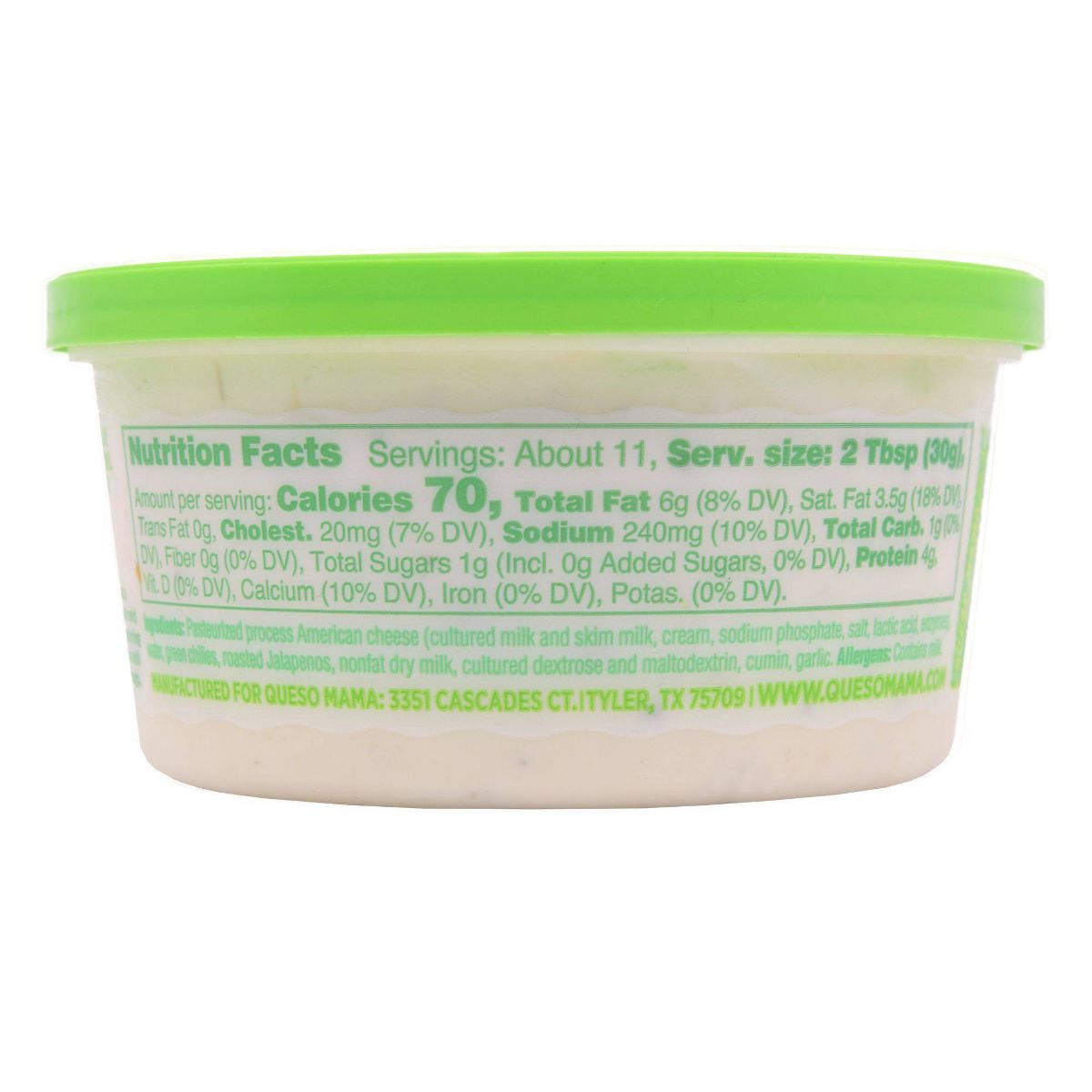 Queso Mama Queso Blanco con Chiles Verdes en Cubos - 12 oz - Imagen 3
