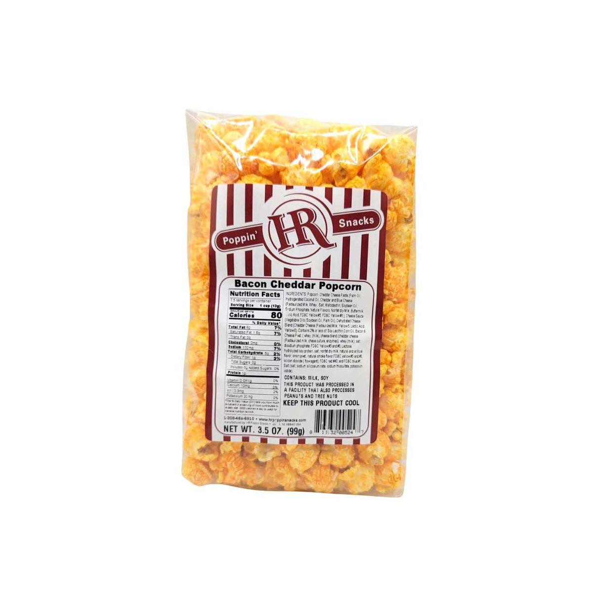 HR Poppin' Snacks 3.5 oz Palomitas Sabor Tocino y Cheddar - Paquete de 2 - Imagen 3