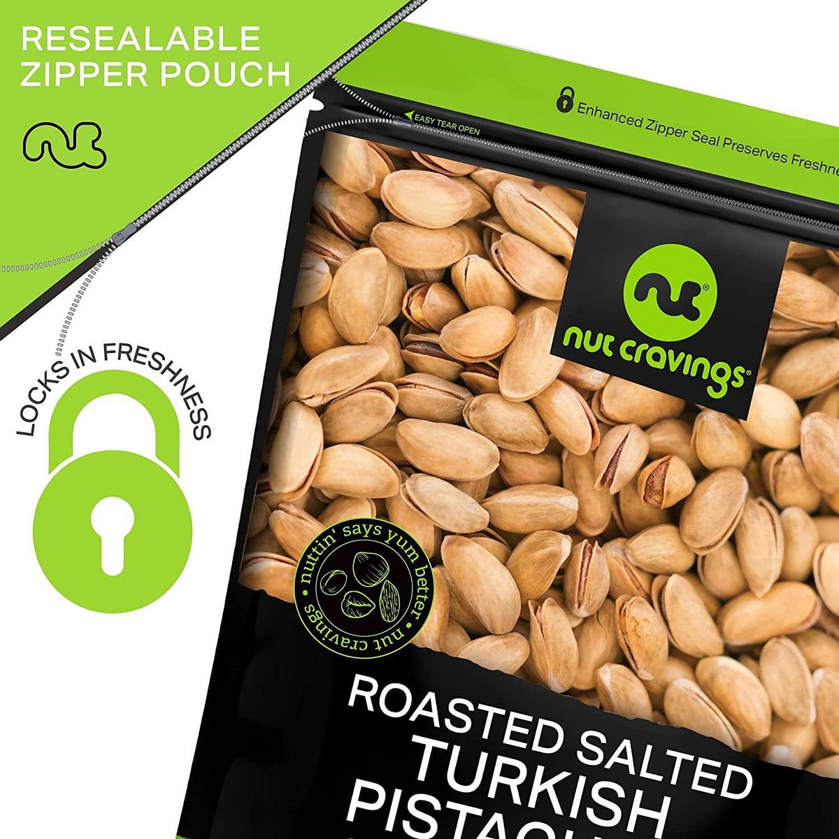 Pistachos Tostados y Ligeramente Salados Turkish Antep de Nut Cravings - Imagen 7