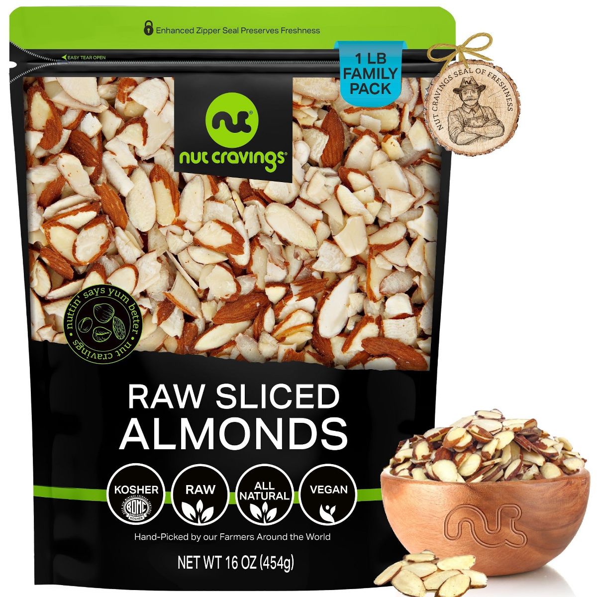 Almendras Fileteadas Naturales, Crudas, Premium por Nut Cravings - Imagen 2