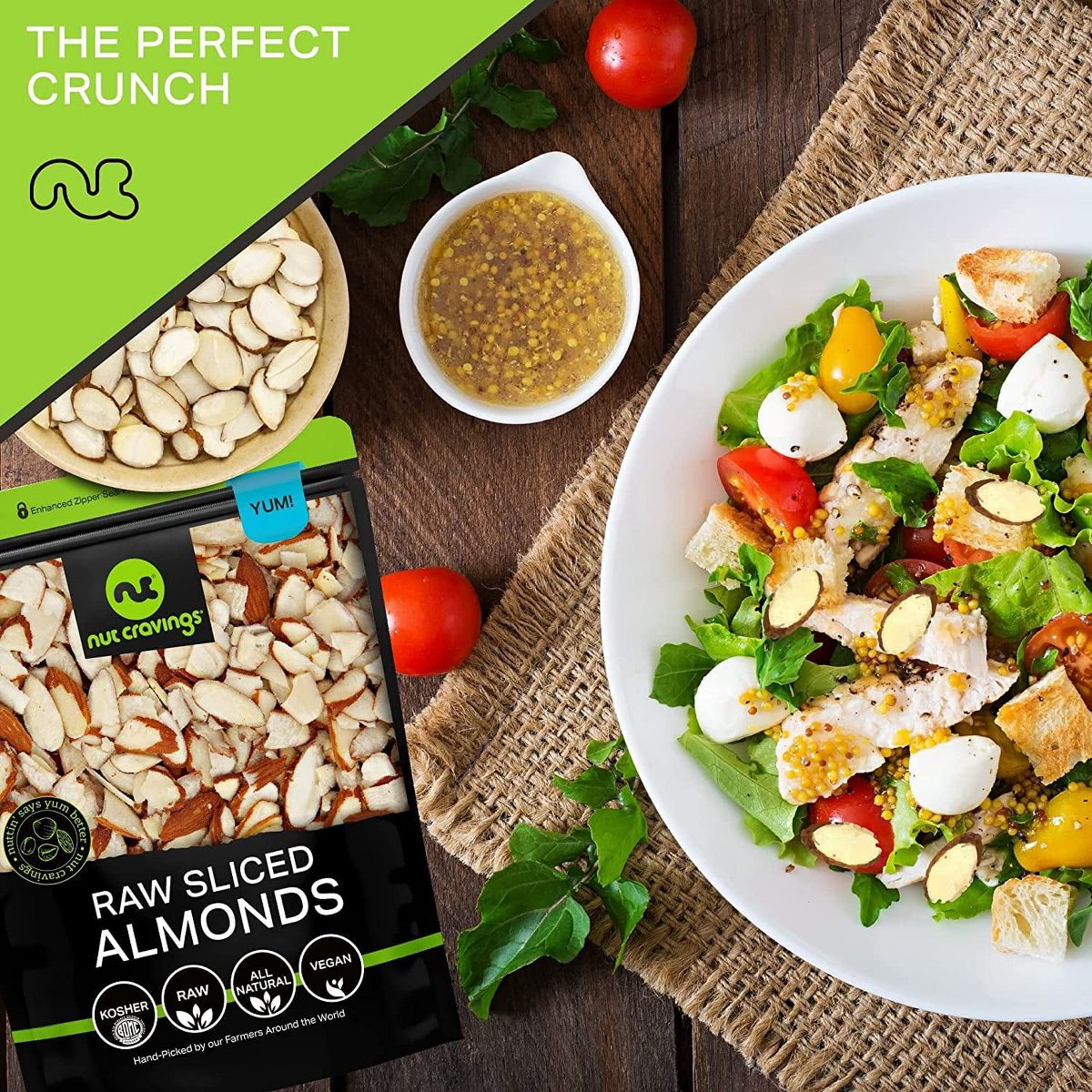 Almendras Fileteadas Naturales, Crudas, Premium por Nut Cravings - Imagen 4