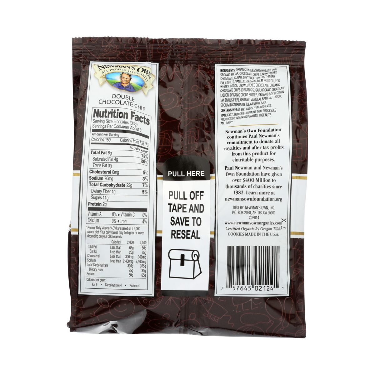 Galletas Newman's Own Organics Doble Chispas de Chocolate - Caja de 6/7 oz - Imagen 4