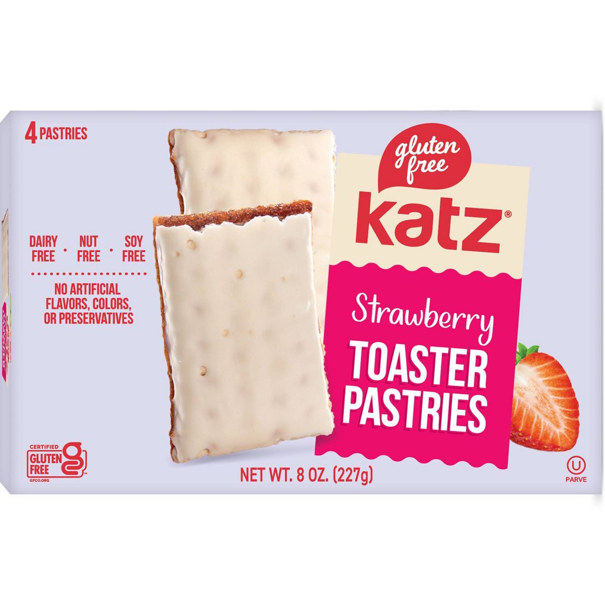Katz Pastelillos Tostados de Fresa Sin Gluten - 8 oz / 4 ct - Imagen 3