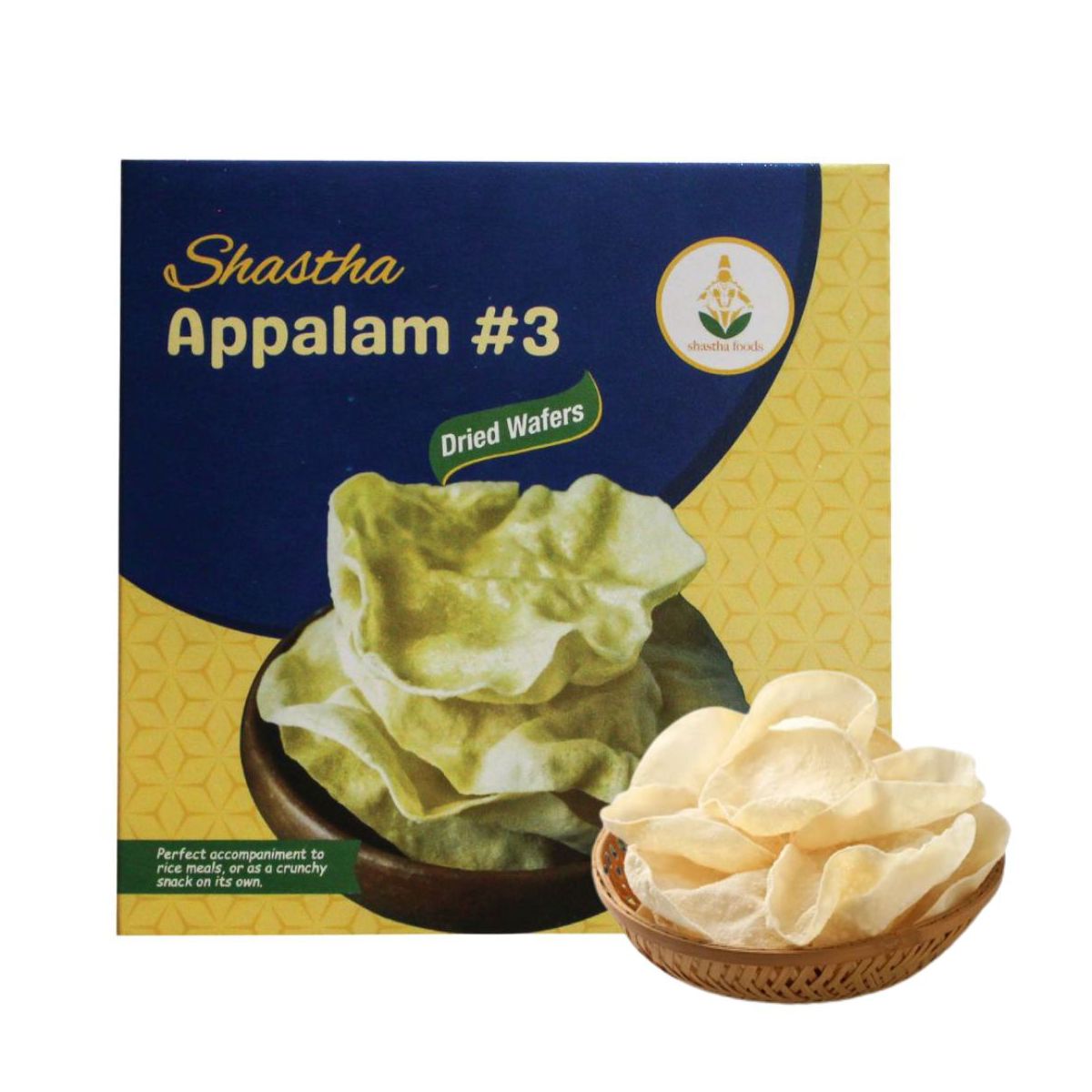 Shastha Traditional Handmade Appalam / Pappad - Paquete de 3 × 225g = 1.49 lbs - Imagen 2